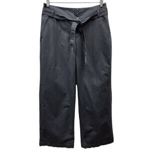 Pink Twill Pants Womens 12 Gray Belted